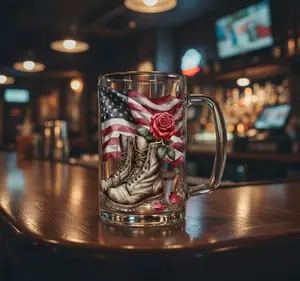 Military Boots & Flag - UVDTF Decal for cups/hard surfaces sticker