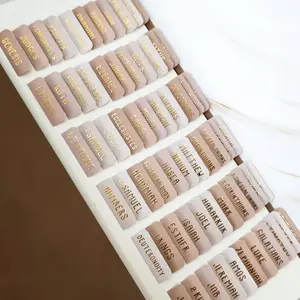 Laminated  Tabs,  Study Supplies, Large Print  Book Tabs for Women and Men, ( Foil Embossed Lettering)  Labels Index Tabs,  Accessories for Easy Navigation (Khaki)