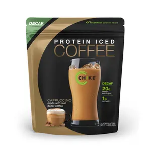 Chike Protein Iced Coffee Decaf Cappuccino Flavor 20g Whey Protein 2 Espresso Shots Low Sugar US Made High Protein Coffee