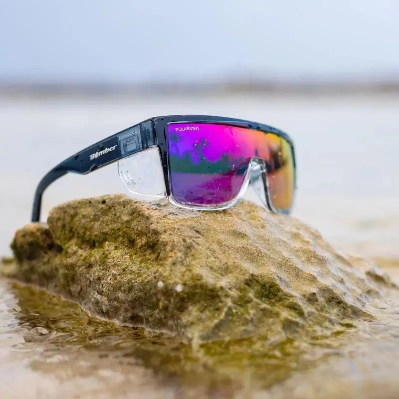 Safety Sunglasses Mirrored Colored Lens with Removable Side Shields for Outdoor Sports Eyewear Protection