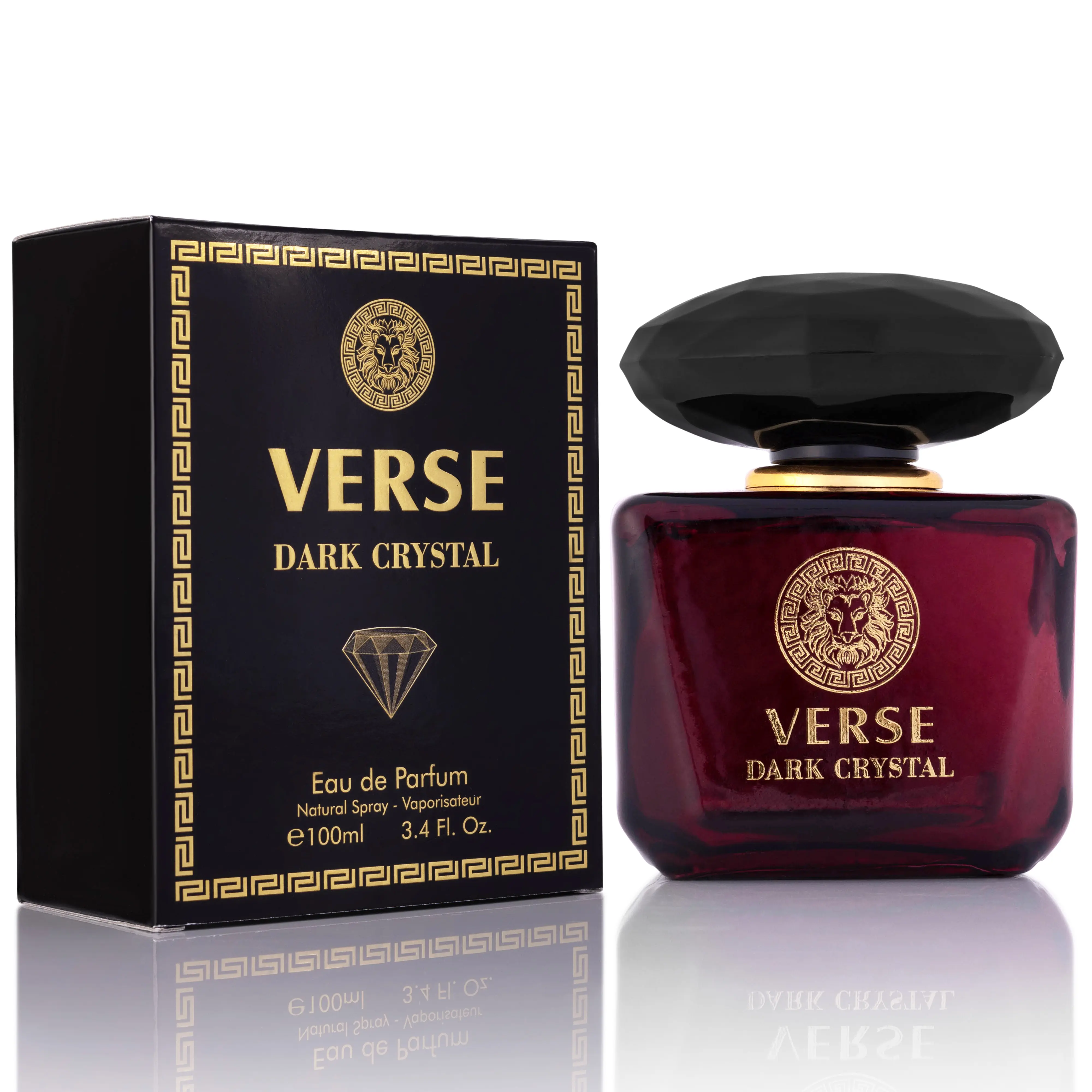 NOVOGLOW Verse Dark Crystal Eau De Parfum for Women, A Signature Scent for Scent Layering, Warm Floral Oriental Fragrance with Sandalwood & Gardenia, Vegan Women Perfumes, 3.4 oz / 100ml, Fragrance Blend, Hypnotic Amber, Ginger, Women's Fragrance