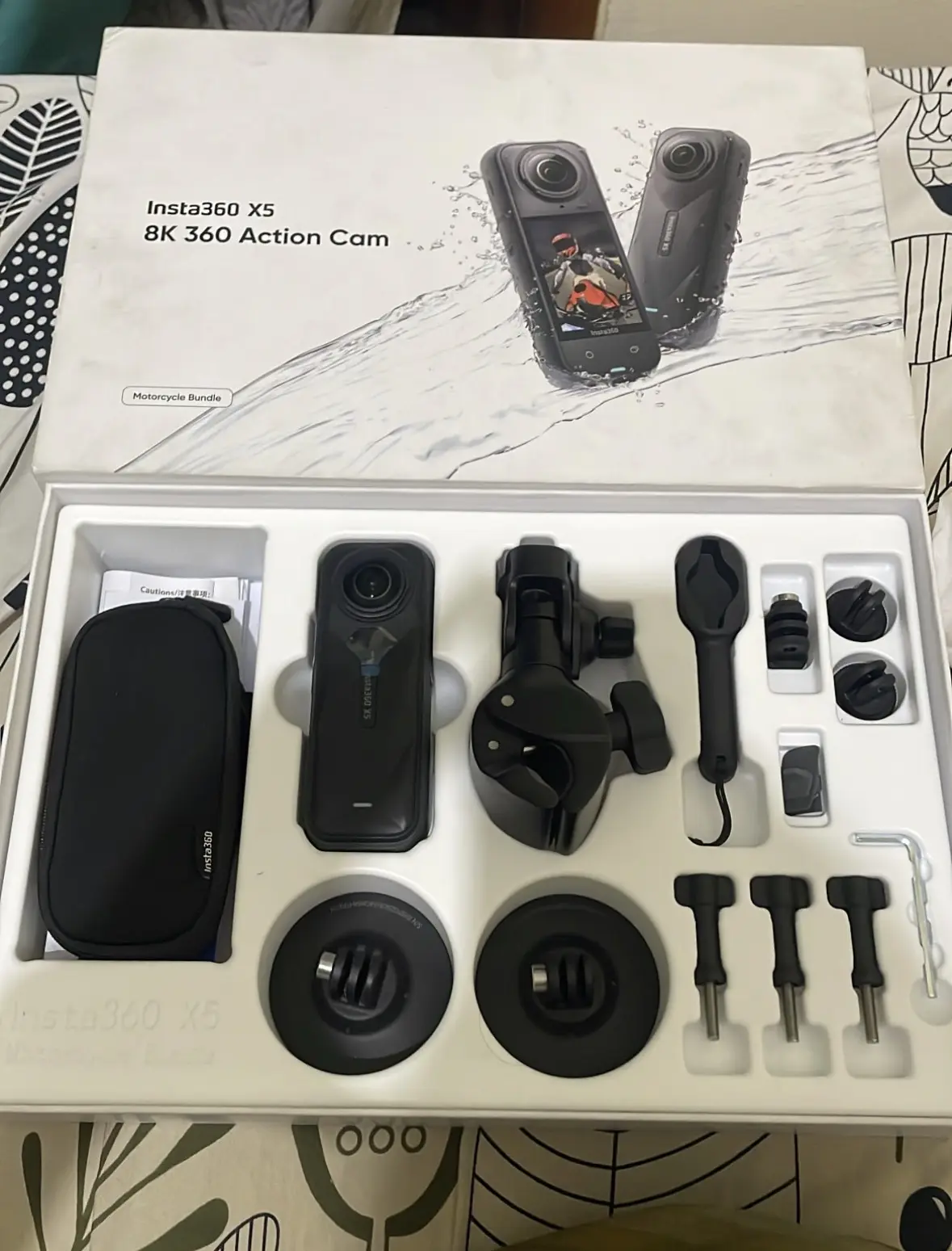 Insta360 X5 Action Camera - 8K Ultra HD 360-Degree Video Recording Camera for Outdoor Adventures, Sports Filming