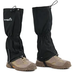 Black Waterproof Adjustable Gaiters for Hiking, Hunting & Snow | Ideal for Mud, Sand & Mountain Adventures