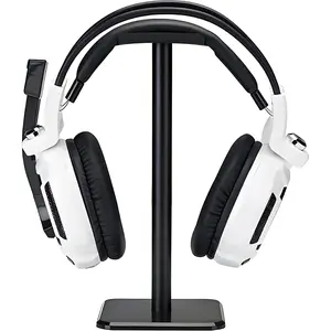 Headphone Stand, Universal Aluminum Metal Holder for AirPods Max, HyperX Cloud II, Xbox One, Turtle Beach, Sennheiser, Sony, Bose, Beats PC Gaming Headset Display & Bluetooth Headphones (Black)
