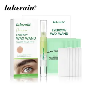 Eyebrow & Facial Hair Removal Wax Kit - Precision Wax Pen Applicator, Includes 10 Cotton Strips & 4 Cleansing Wipes, Water-Soluble & Gentle Formula, Long-Lasting Smooth Results, No Heat Required, Travel-Friendly