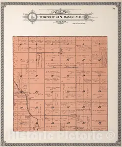 Township 24 North, Range 23 East, Douglas County, Washington - 1915 Property Map