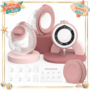 Momcozy V1 Pro &V2 Pro Wearable Breast Pump, Hospital-Grade Pocket Primary Pump, Hands-Free Portable Pump with Lightweight Visible Cups for Real Milk Removal