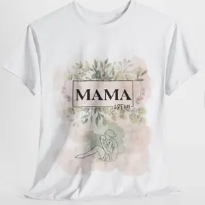 Soft Pastel Colored MAMA T-Shirt - 100% Cotton