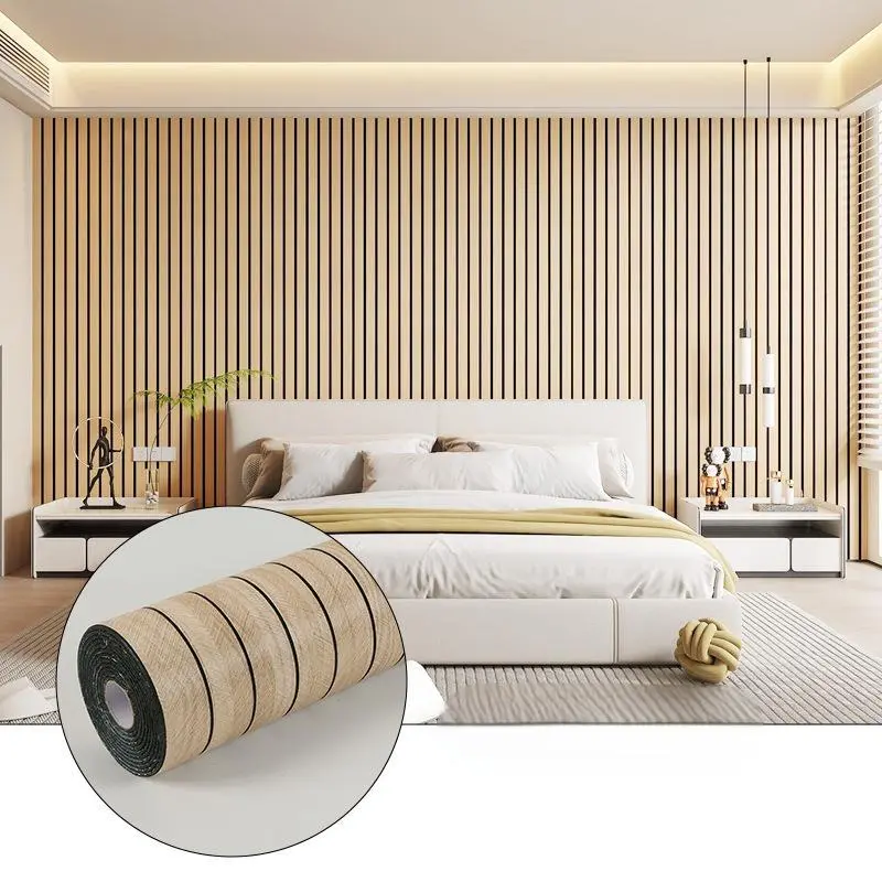 3D Wood Grain Wall Panel, Self-Adhesive Thick Foam Decorative Wallpaper Roll, Textured Design, Easy to Clean and Install, Home Decoration