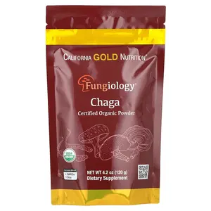 California Gold Nutrition Fungiology®, Certified Organic Chaga Powder, 4.2 oz (120 g)