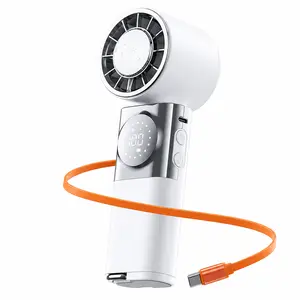 Handheld Portable Fan with Portable Charger - 100 Adjustable Settings, High-Speed, Horizontal Foldable, for Summer Travel, Outdoor Use