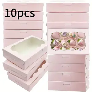 Window Display Premium Cake Box Set, 20 Pieces/10 Pieces/1 Piece Options, Perfect for Weddings & Parties, Valentine's Day Gift Idea