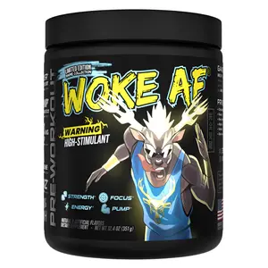 Bucked Up Pre Workout WOKE AF - Effective Pre Workout Supplement for Improved Energy and Focus Healthcare Fitness preworkout  dry Dietary Edible