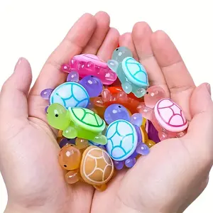 30 luminous 3D Turtle statues - Bright colors and complex shell designs, made of resin suitable for DIY handicrafts, party gifts and decorations, no electricity required, party decorations|   Turtle shape|   Realistic turtle appearance, turtle decoratio