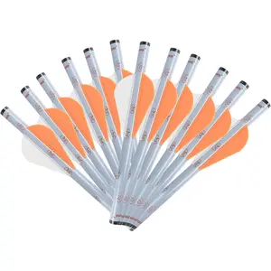 12 Packs Arrow Fletching with 2 Inch Arrow Vanes, Shrink Fletch Stretch Arrow Wraps Universal Fit for Arrows and Bolts, DIY Archery Fletching Tool