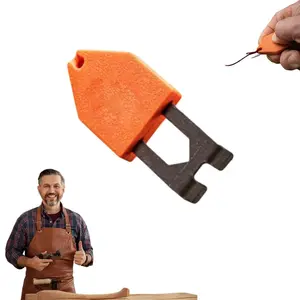 Rope Anchor Hook for Chalk Line, Portable Chalk Line Anchor Hook Tool, A Truly Unique End Hook, One-Handed Operation, Instant Fixing, No Extra Tools Needed, for Carpentry, Home Renovation, Camping, Boating