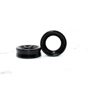 Obsidian Black Stone Tunnel Plugs PAIR 6mm-51mm