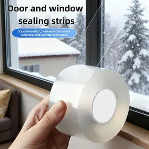 Transparent Weather Stripping Window Seal，2Inch x 33FT, No Mess Winter AC Window Seal Kit，Residue-Free Window AC Insulation Tape - Dstorelhp