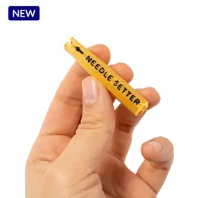Echidna 3D Printed Needle Setter with Built-in Magnet for Easy Insertion and Correct Angle Sewing Tools for Round Shank Needles
