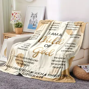 Bible Verse, God Blanket, Soft and Comfortable, Christian Gifts for Women - God's Blanket, Bible Believing, Religious Gifts, Christian Inspired Blanket Super Soft Flannel Blanket, Plush Blanket Throw