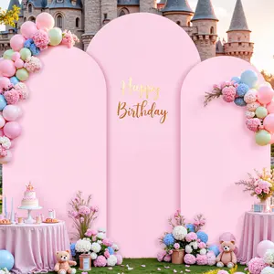 6FT,6.6FT,7.2FT Stretchy Round Spandex Fitted Backdrop Arch Cover Set, Photo Backdrop for Weddings, Christmas Events, Party Decoration Supplies, Party Decorations Banners, Photoshootbackdrop,summervibes