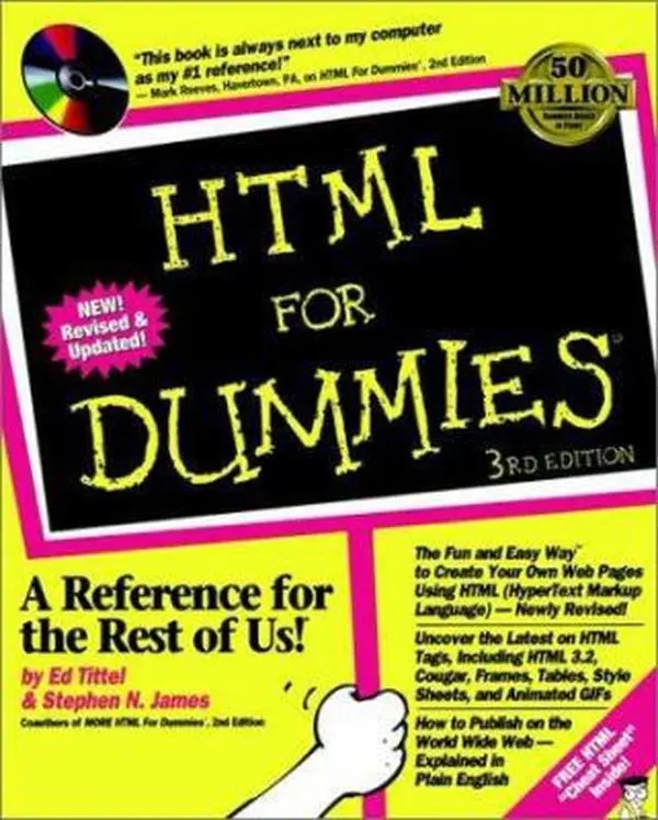 USED Book - Html for Dummies by Ed Tittel (Paperback) - english