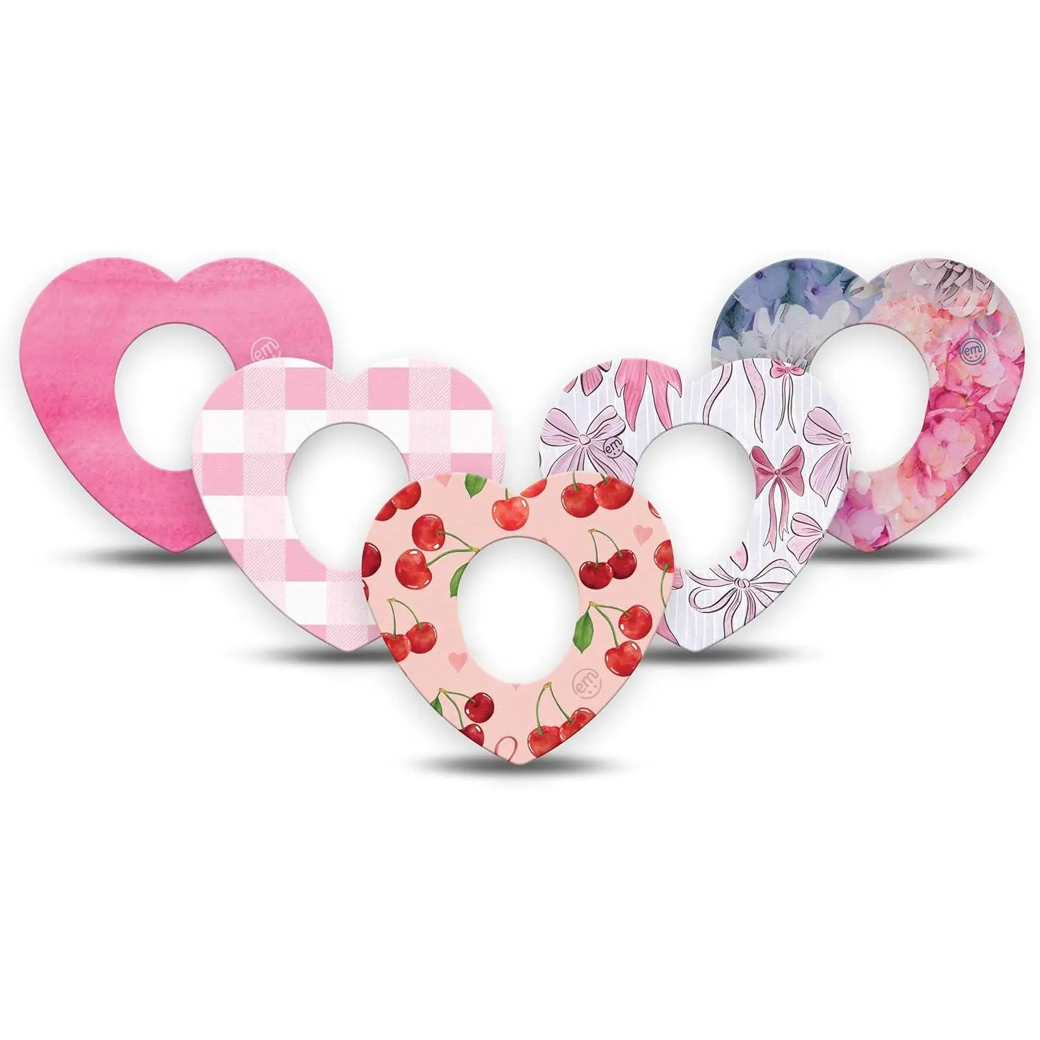 Dexcom G7 Over Patches - Waterproof Wear, Breathable, Non-Fraying, Easy-Apply Backing, Stelo Compatible, Animal Print Everyday Pink Heart Shape, 5-Pack - Made in the USA