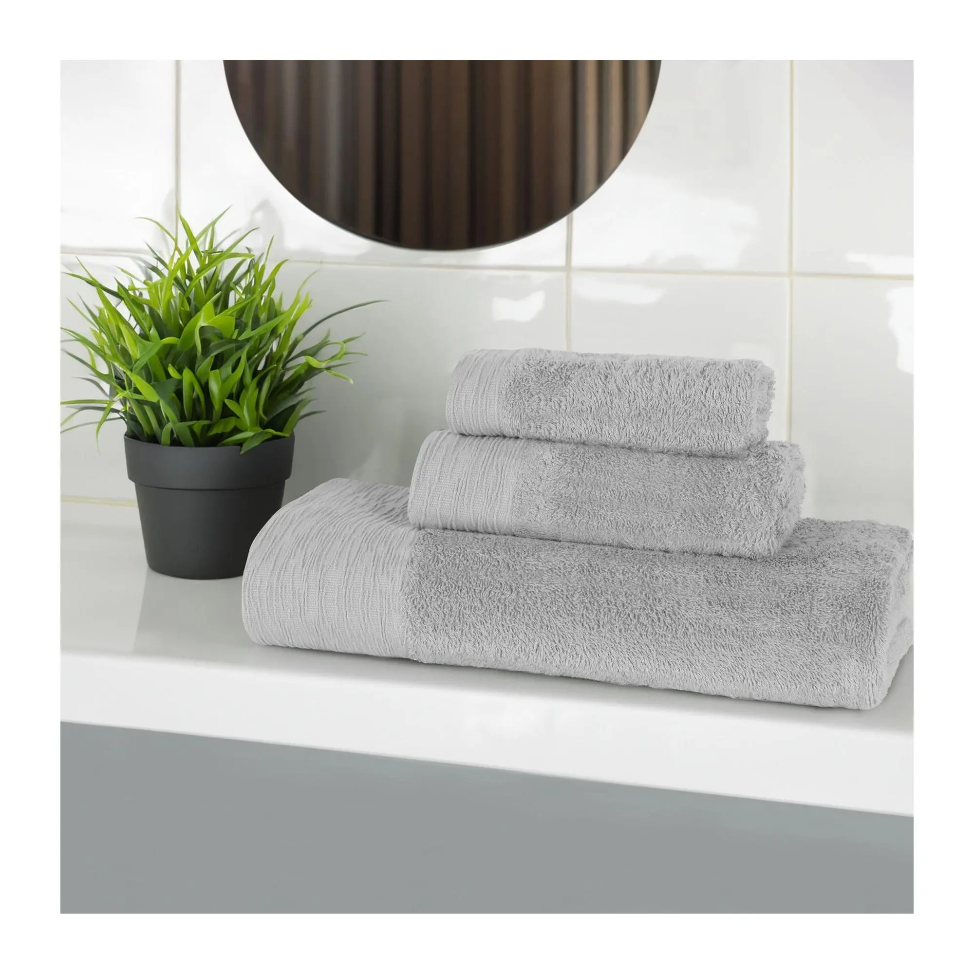 Superior Rayon made from Bamboo Solid 3-PieceTowel Set Superior Rayon made from Bamboo Solid 3-PieceTowel Set