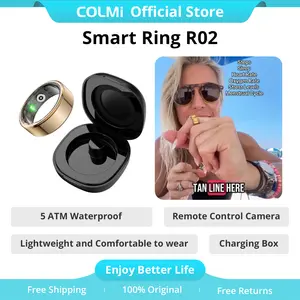 COLMI R02 Smart Ring Wearable for Women and Men with Charging Case Supports Heart Rate Blood Oxygen Sleep Health Monitoring and Sports Tracking Ring  Wearable
