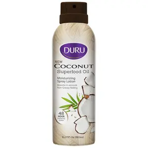 Duru Coconut Moisturizing Spray Lotion - Spray Moisturizer Coconut Oil Lotion 48 Hour Moisture Body Lotion
