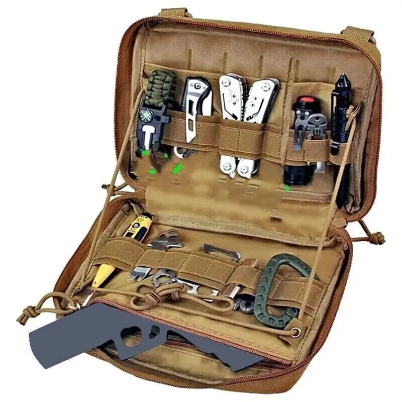 Modular Tactical Pouch with MOLLE System - Compact, Secure, and Portable Storage Organizer for Hiking Gear, Outdoors, Easy Access, Durable, Modular Layout