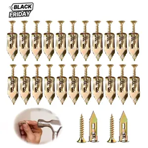 200PCS Self-Drilling Drywall Anchors and Screws Kit, 12x30mm, No Pre-Drilling Needed, Supports Up to 66 lbs, Ideal for Home and Office Organization Adjustable Hooks,Gift for Christmas,New Year summervibes