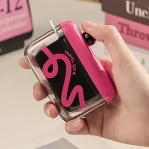 Viral Travel Pop-Up Dispenser  | Aesthetic Cotton Swab & Toothpick Storage Case | Portable Automatic Hygiene Organizer | Travel Essentials 2026 | Minimalist Vanity Decor