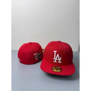 Los Angeles Dodgers New Era 9FORTY Snapback Baseball Cap – Red Hat with White LA Logo & Anniversary Side Patch, MLB Streetwear Headwear
