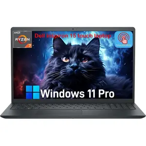 Dell Inspiron 15 Touchscreen Laptop Computer for Business, 16GB RAM, 512GB SSD, Windows 11 Pro, AMD Ryzen 7 7730U, 15.6" WVA LED FHD Anti-Glare Display, Numeric Keypad