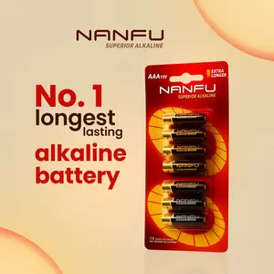 Nanfu AAA Alkaline 1.5V Batteries 8 Blister Pack Accessories