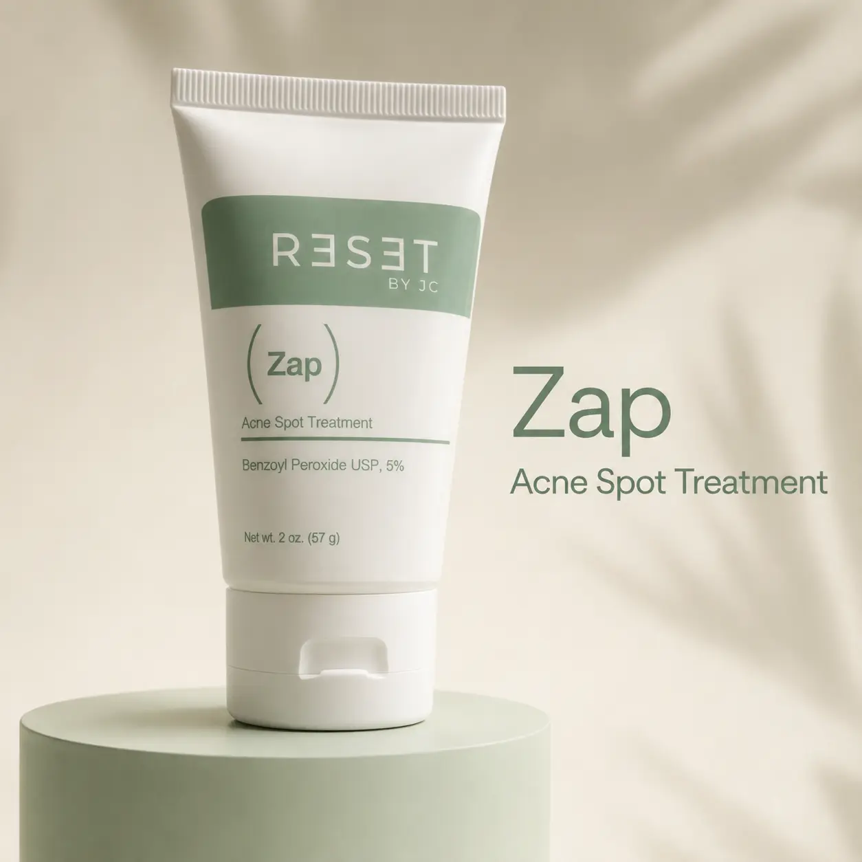 Reset by JC Zap Acne Spot Treatment Gel, Benzoyl Peroxide USP 5%
