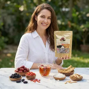 【Flosage】Organic Ginseng Six Treasures Tea&Liver and Kidney Support Herbal Tea -  Hand-picked Herb Tea  with 6 Organic Herbs & Edible Corn Fiber,  Traditional Herbal Kidney Detox Tea for Men & Women, Natural 6 Precious Ingredients Formula,