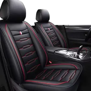 Leather Car Seat Covers Full Set, Universal Car Seat Protector, Car Seat Cushion for Most Vehicle Models, Durable and Stylish