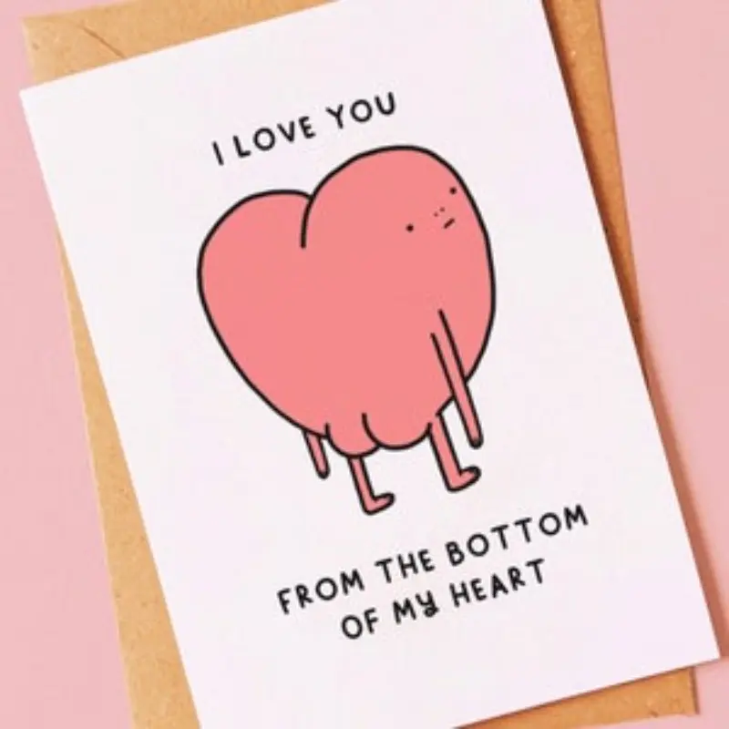 1PC Fun, Cute Positive Message Card Anniversary or Valentine's Day Cards for Him, Her, Boyfriend, Husband, Wife, Girlfriend, Fianc é, Partner or Lover, Inspirational Greeting Card, Positive Affirmation Cards