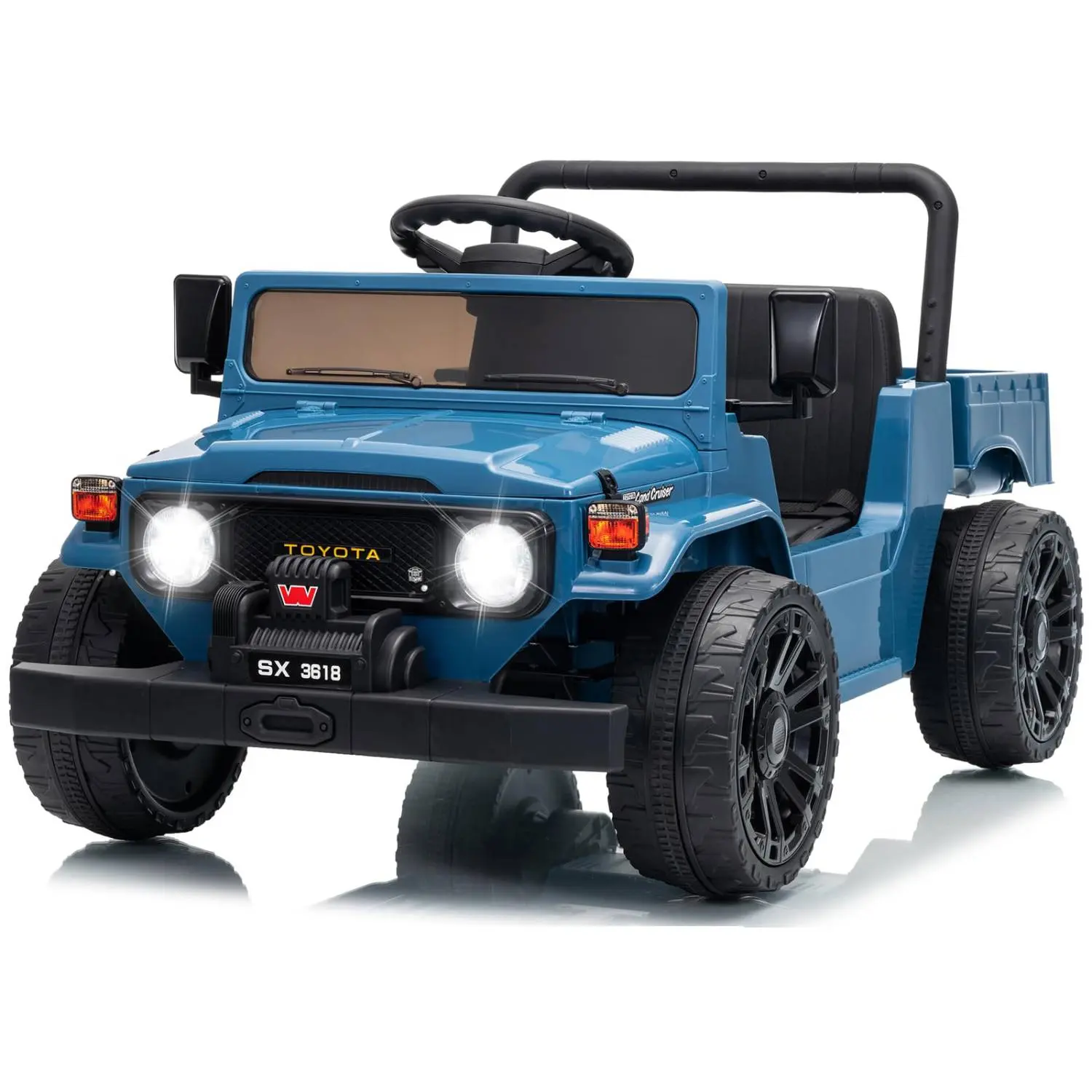12V Kids Ride-On Pickup Truck with Remote Control, Suspension, Rear Cargo Bed