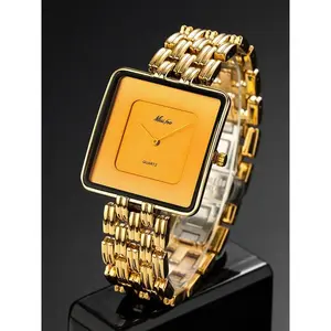 Men's Bracelet Watch, High-End Square Dial, Trendy Steel Band Quartz Watch, Retro Style, Perfect Gift Choice, Elegant Square Dial