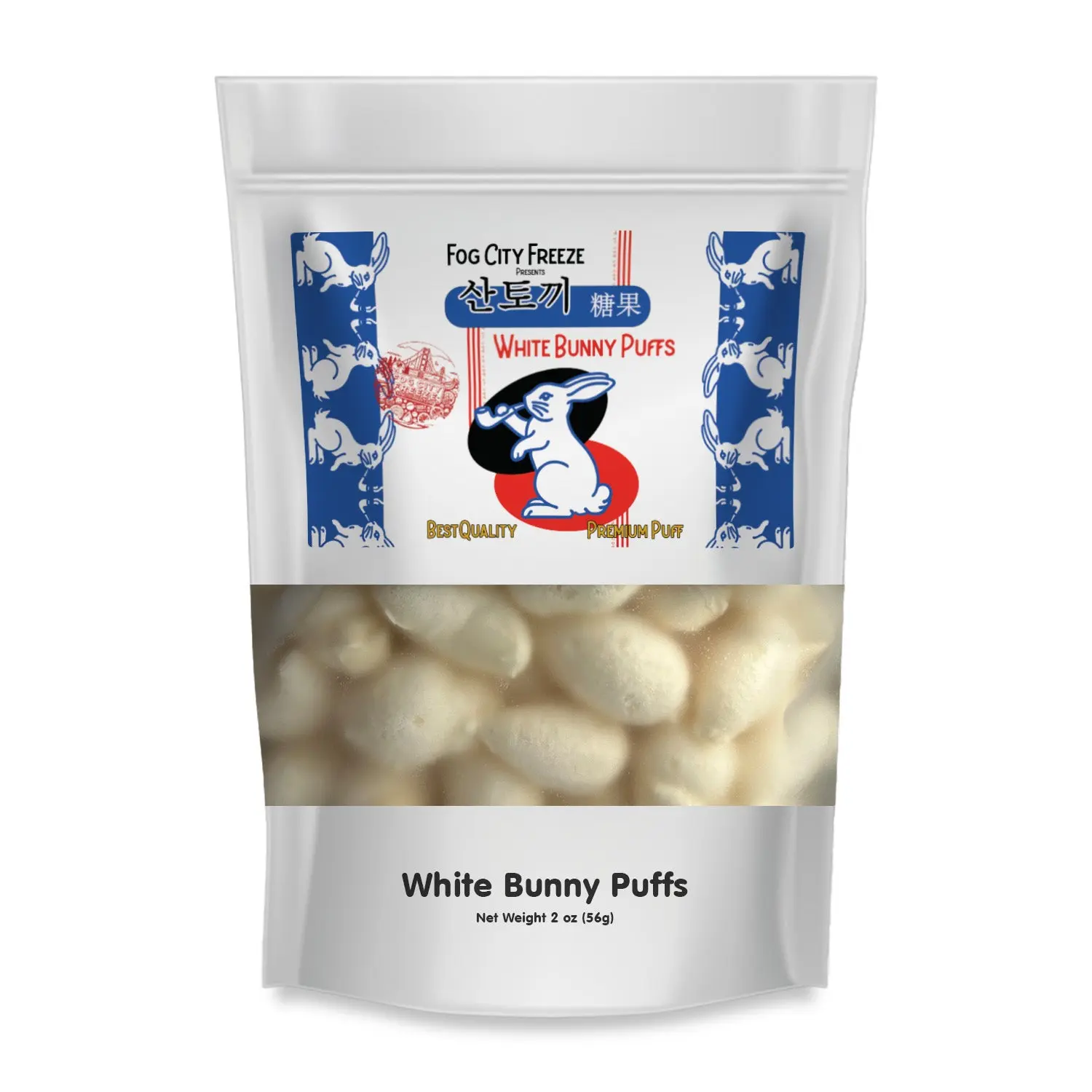 White Bunny Puffs - Freeze Dried White Rabbit Creamy Milk Candy