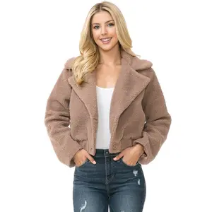 Collard Faux Fur Jacket