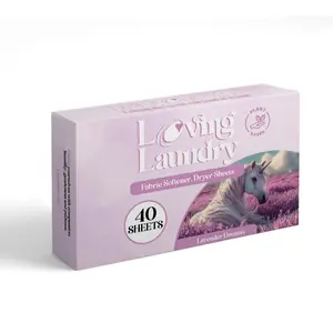 Fabric Softner Dryer Sheets- Lavender Dreams - Enhanced Softness- Plant Based- Softens & Removes Static Cling- Long lasting Freshness 40 Sheets