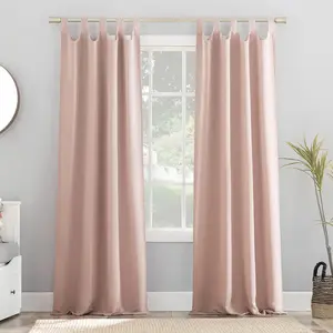 Easton Energy Saving Blackout Tab Top Curtain Panel, 40" x 84", Blush Pink