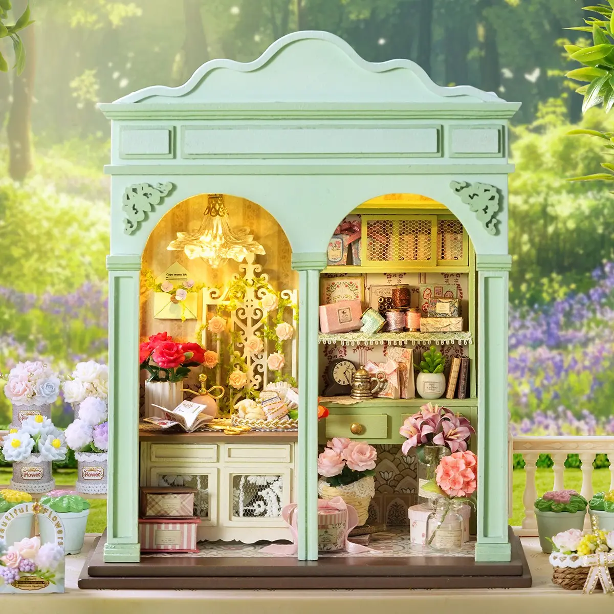 Wooden DIY Mini House Model Kit, Handmade Decorative Building Scene for Bedroom & Study Decor, Perfect Gift for Valentine's Day, Birthday, Holidays