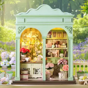 Wooden DIY Mini House Model Kit, Handmade Building Scene for Bedroom & Study Decor, Perfect Gift for Valentine's Day, Birthday, Holidays