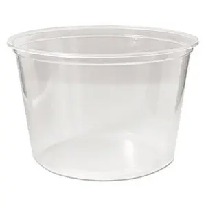 Fabri-Kal 9505102 16 oz Microwavable Deli Containers, Clear - 500 per Case