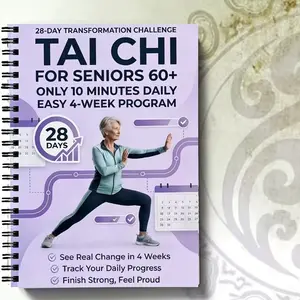 Tai Chi Practice Manual (for the elderly and beginners) - Spiral-bound with progressive daily exercises, gentle routines for fitness, training and practice, step-by-step guide to Tai Chi Self Improvement, Tai Chi Program